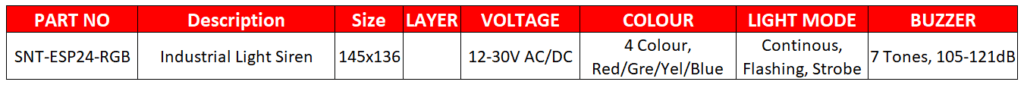 Heavy Duty Combined Warning Light and Siren rgb